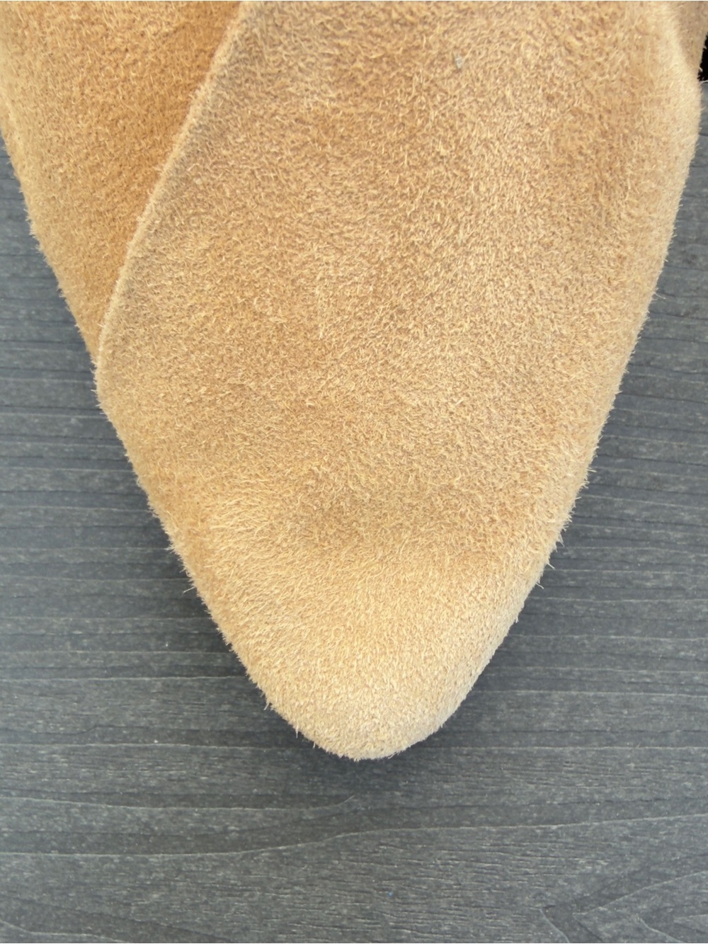 Birdies The Swan Golden Oak Suede Pointed Toe Mule Flats Size 7.5 Quilted Insole - Picture 5 of 16